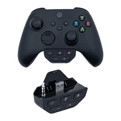 Afbeelding van Mcbazel Headsetcontroller Sound Enhancer audiomicrofoonadapter voor Xbox One met 3,5 mm jack/Xbox Series S/Series X controller zwart