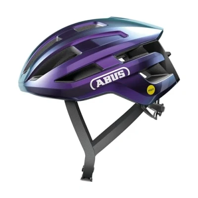 Afbeelding van ABUS PowerDome MIPS racefietshelm lichte fietshelm met slim ventilatiesysteem en impactbescherming Made in Italy voor mannen vrouwen Paars, maat L