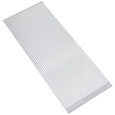 Afbeelding van Anitas overzichtsstickers, rechte lijn, zilver, voor scrapbooking, kaarten maken, kinderspel, huiswerk, kunst, ambacht, verfraaien, decoratief, papier, kaart, glas, metaal, kunststof, schuim