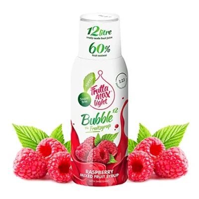Afbeelding van Light Low Carb Fitness Siroop van FruttaMax Nul Suiker Met Stevia 50 60% fruitinhoud 500ml (Framboos Light)
