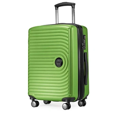 Afbeelding van HAUPTSTADTKOFFER Mitte handbagage 55x40x23, TSA, 4 wielen, reiskoffer, koffer met harde schaal, rolkoffer, handbagagekoffer, appel groen