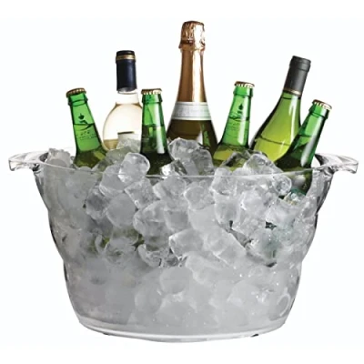 Afbeelding van BarCraft Grote dranken koeler/bieremmer, acryl, transparant, 10 liter