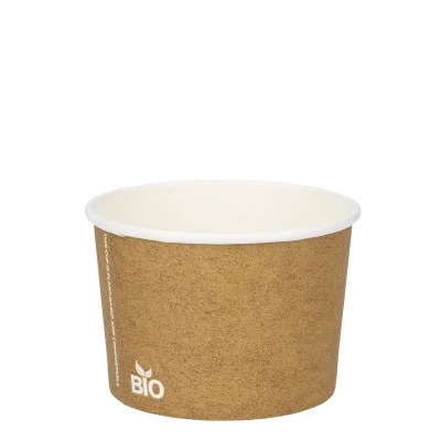 Afbeelding van BIO kartonnen soepbeker 550ml composteerbaar bruin