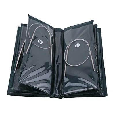 Afbeelding van Rondbreinaaldenset, 11 stuks, staal, verwisselbare breinaalden, haaknaalden, weave tool met opbergtas, 43 cm, 65 cm/80 cm (80 cm), gebreid pak