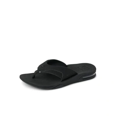 Afbeelding van REEF Fanning Heren teenslipper met flesopener, voetboogondersteuning, duurzame zool en waterbestendig, Zwart, 43 EU