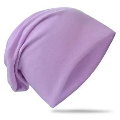 Afbeelding van Miobo Slouch Beanie muts, lang, effen, voor heren en dames, paars, One size