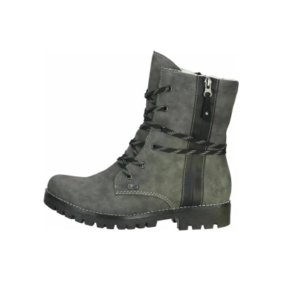 Afbeelding van Rieker Snowboots smoke/schwarz, Dames, Maat: 38, Smoke/schwarz Hoogwaardig imitatieleer