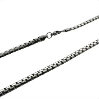 Afbeelding van platte slangen ketting staal 55cm 5mm zilverkleurig heren