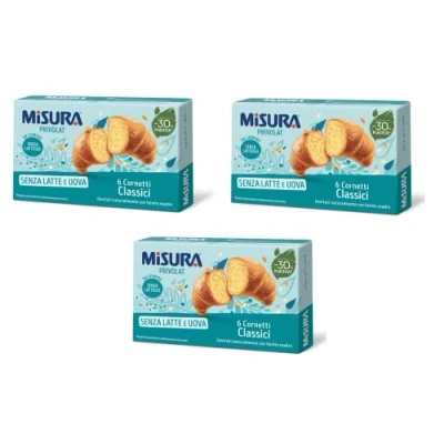 Afbeelding van Misura Privolat Cornetti Classici Senza Latte e Uova Klassieke Croissants zonder melk en ei (6 x 40g) 240g