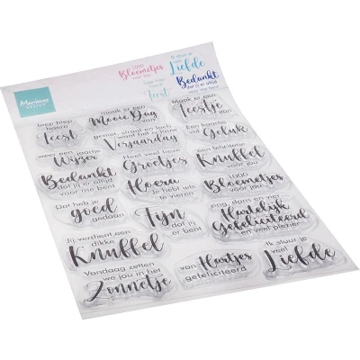 Afbeelding van Marianne D Clear Stamp Lieve teksten CS1087 115x185mm