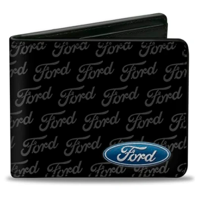 Afbeelding van Gesp Down Unisex&#039;s Portemonnee Ford Ovale Hoek W/tekst Bi Fold