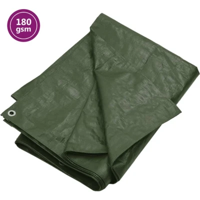 Afbeelding van vidaXL Dekzeil 180 g/m² 4x4 m HDPE groen