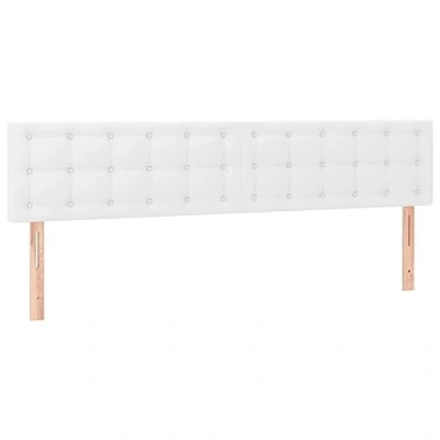 Afbeelding van vidaXL Hoofdbord LED 200x5x78/88 cm kunstleer wit
