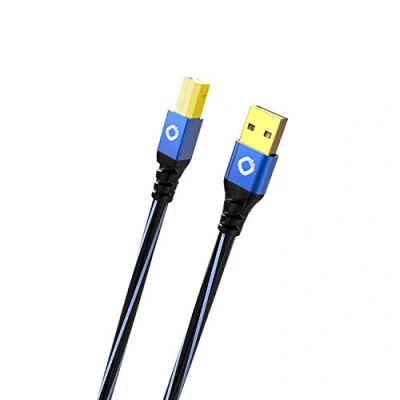 Afbeelding van Oehlbach USB Plus B 2.0 [1x A stekker 1x stekker] 0.50 m Blauw Vergulde steekcontacten
