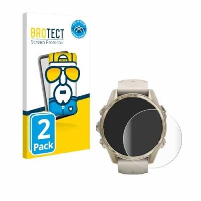 Afbeelding van BROTECT Full Cover Screen Protector voor Garmin Fenix 8 (43 mm) (2 Stuks) Schermbeschermer, 3D Curved