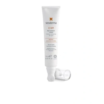 Afbeelding van Sesderma C VIT Oogcrème, 15 ml, lichte regenererende verzorging tegen rimpels en kringen rond de ogen, met vitamine nanotechnologie voor stralende huid, vocht uv bescherming
