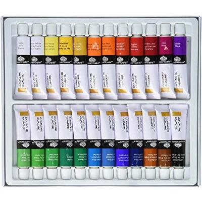 Afbeelding van Royal &amp; langnikkel gouachekleur, 24 tubes 12 ml N/A