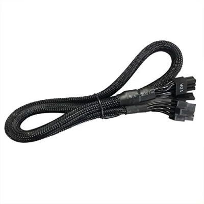 Afbeelding van Gintai Vervangende kabel Flex Vervangingskabel Netsnoer voor EVGA 750 P2 G2 G3, Supernova 550 1300 G3 G5 18AWG 8 PIN naar (6+2) PCIE VGA