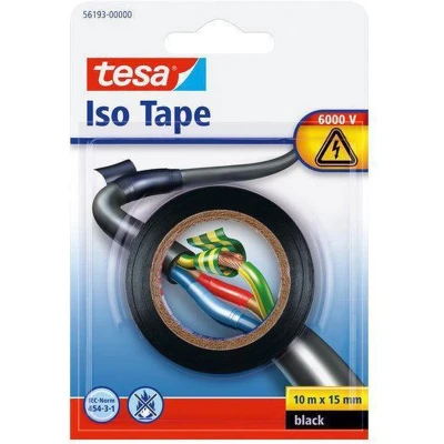 Afbeelding van 1x Tesa isolatie Tape op rol zwart 10 mtr x 1,5 cm (klussen)
