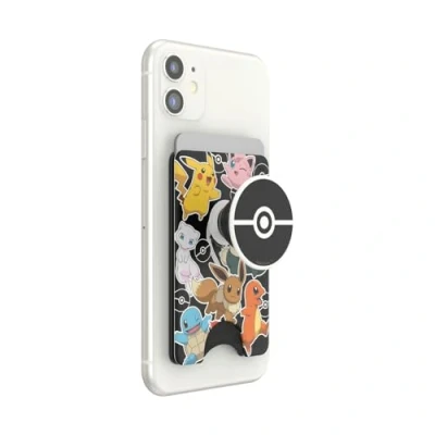 Afbeelding van PopSockets PopWallet+ Officiële Verwisselbare Portemonnee voor Smartphones en Tablets met een Geïntegreerde PopTop Pokémon Party