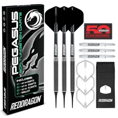 Afbeelding van RED DRAGON Pegasus: Softip Tungsten Steel Dartpijlen Professioneel 16 gram vat, 18 totaal gewicht