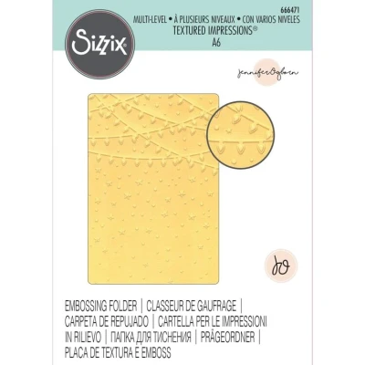 Afbeelding van Sizzix Multi Level Textured Impressions by Jennifer Ogborn Stars and Lights (666471)