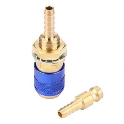 Afbeelding van M6 Connecteur Rapide de Gaz et d&#039;Eau Adaptateur Refroidi à l&#039;Eau pour Raccord Chalumeau MIG TIG Torche Soudeuse(Gold)