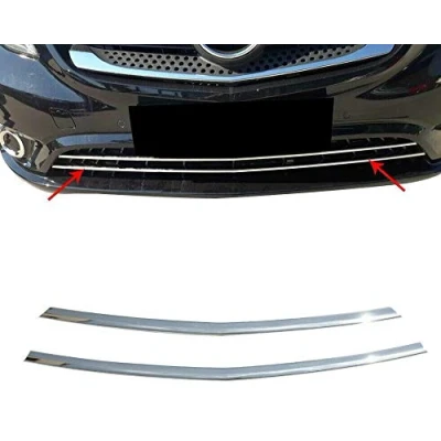 Afbeelding van Chrome Voorbumper Streamer Set Past Vito W447 Panelvan [2014+] [2 Stuks]