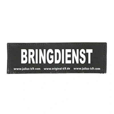 Afbeelding van Julius K9 162LR G 47452 klittenbandopschrift, BRINGDIENST, zwart