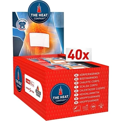 Afbeelding van THE HEAT COMPANY Bodywarmer 40 stuks EXTRA WARM zelfklevend lichaamsverwarmer rug en nekverwarmer 12 uur lang aangename warmte klaar voor gebruik luchtgeactiveerd puur natuurlijk
