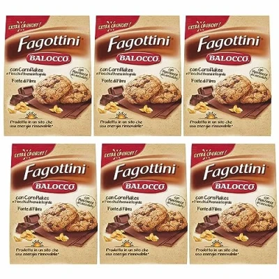 Afbeelding van BALOCCO Fagottini Zandkoekkoekjes met chocoladestukjes 700g (Fagottini, x6)