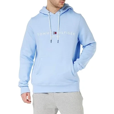 Afbeelding van Tommy Hilfiger LOGO Hoody Hoodie, Heren, Maat: Medium, Vessel blue