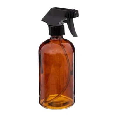 Afbeelding van 5Five Plantenspuit met een inhoud van 450 ml glas transparant bruin verstuiver kop 21 cm Plantenspuiten