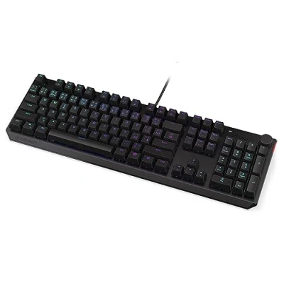 Afbeelding van ENDORFY Thock CZ Rood, Kailh Red lineaire schakelaars, full size mechanisch toetsenbord, Czech lay out, ABS keycaps, volumeregelknop, EY5C009, zwart