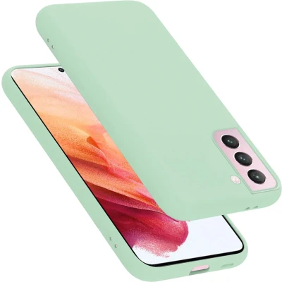 Afbeelding van Cadorabo Hoesje geschikt voor Samsung Galaxy S21 5G Case in LIQUID LICHT GROEN Beschermhoes TPU silicone Cover