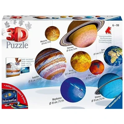 Afbeelding van Ravensburger 3D Zonnestelsel puzzel 27/54/72/108 stukjes