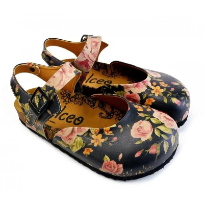 Afbeelding van GOBY Rosé Romance Clogs Handmade en Vegan Elegant Comfortabel Maat 41