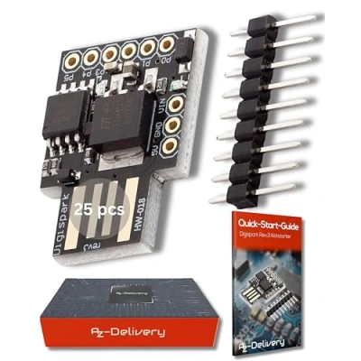Afbeelding van AZDelivery 25 x Digispark Rev.3 Kickstarter met ATTiny85 en USB compatibel Arduino Inclusief E Book!