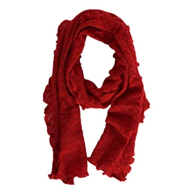 Afbeelding van Invero, Merino sjaal Lilly, 100% wol, granaat, 35 x 180 cm