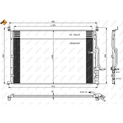 Afbeelding van Condensor, airconditioning NRF 35923