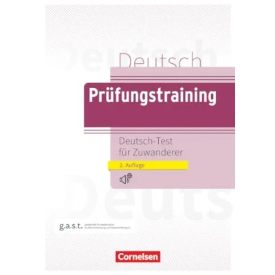 Afbeelding van Prüfungstraining DaF. Deutsch Test für Zuwanderer: Zuwanderer Übungsbuch Mit Lösungen und Audios als Download Hörtexten Beispielen: A2/B1