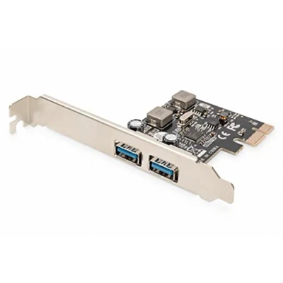 Afbeelding van DIGITUS PCIe USB uitbreidingskaart 2x A 3.0 5 Gbit/s gegevensoverdrachtsnelheid Plug &amp; Play geschikt