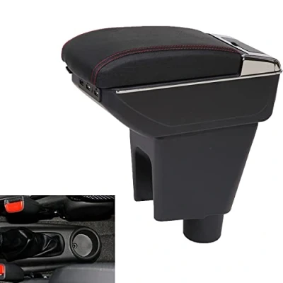 Afbeelding van SZSS CAR 2 Lagen Auto Center Console Armleuningen Opbergdoos voor Chevrolet Spark 2011 2012 2013 2014 2015 2016 2017 Met USB