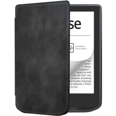 Afbeelding van E Reader Hoes Geschikt voor PocketBook Verse Pro Book Case met Sleep/Wake Functie Kunstlederen Beschermhoes Zwart