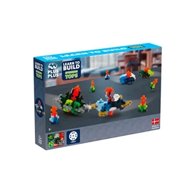 Afbeelding van Plus Learn To Build Spinnende Tollen Constructiespeelgoed Set Met Bouwstenen 240 Delige Bouwset Bouwspeelgoed Vanaf 5 Jaar