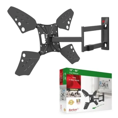 Afbeelding van Barkan TV en monitor muurbeugel zwenk kantelbaar 32 70 inch wit