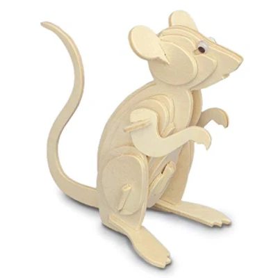 Afbeelding van Bouwpakket 3D Puzzel Muis hout