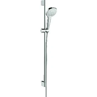 Afbeelding van Hansgrohe croma select e multi glijstangset 90 cm bestaande uit handdouche glijstang 90cm en doucheslang 1600 wit chroom 26590400