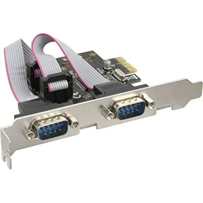 Afbeelding van InLine seriële RS232 PCI Express kaart met 2 9 pins SUB D poorten