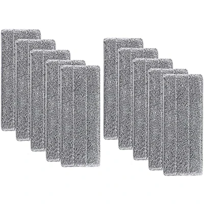 Afbeelding van Aisoway mop emmer systeem, + 10 doek, set dweil absorberende rotatie roestvrij staal flexibele telescopische steel poetsset 360 draaibare vloerwisser (E:
